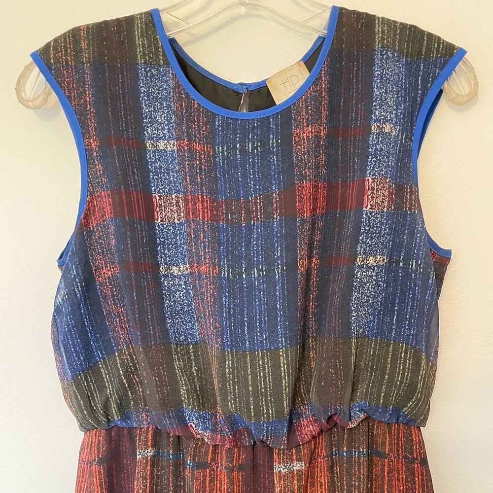 Anthropologie HD in Paris Andaz Maxi Dress Blue Multi Color Womens Size 0